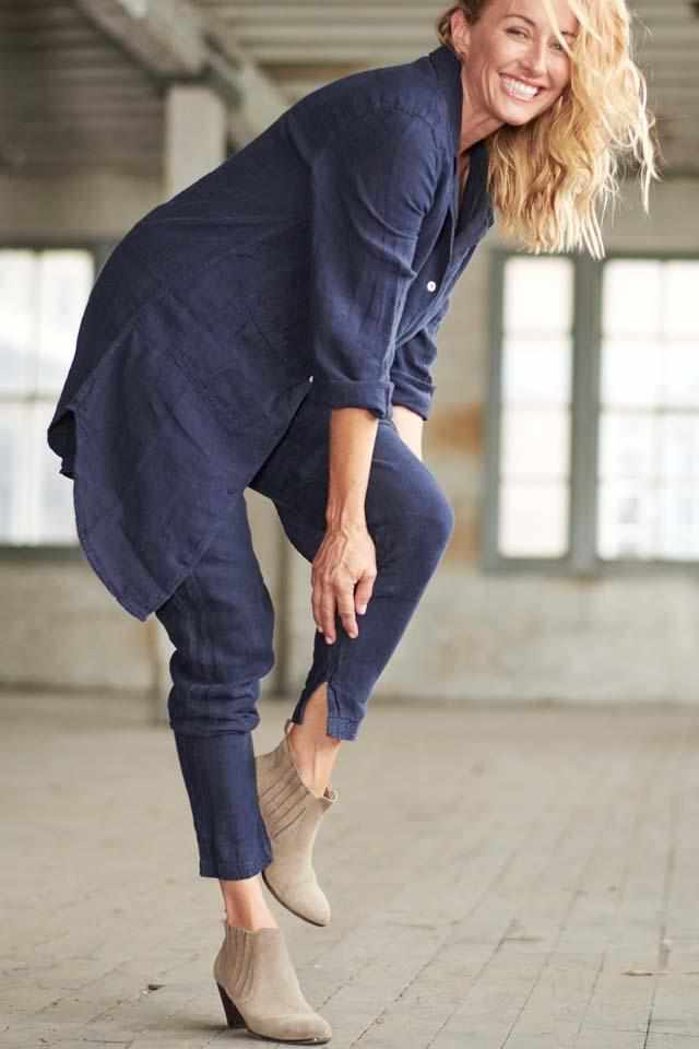 The Linen Lounge Pants - Navy