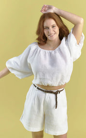 Capri Shorts - White