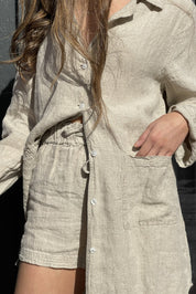 Linen Shorts - Natural