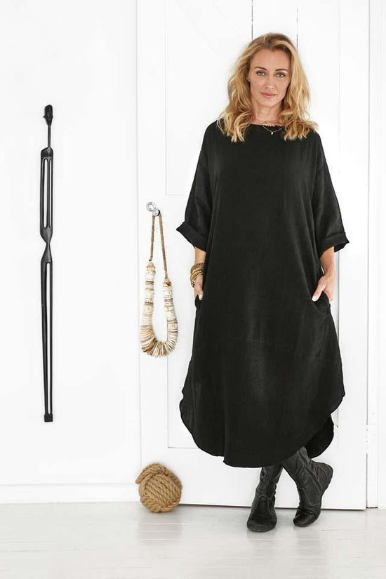Eadie Malle Linen Dress - Black
