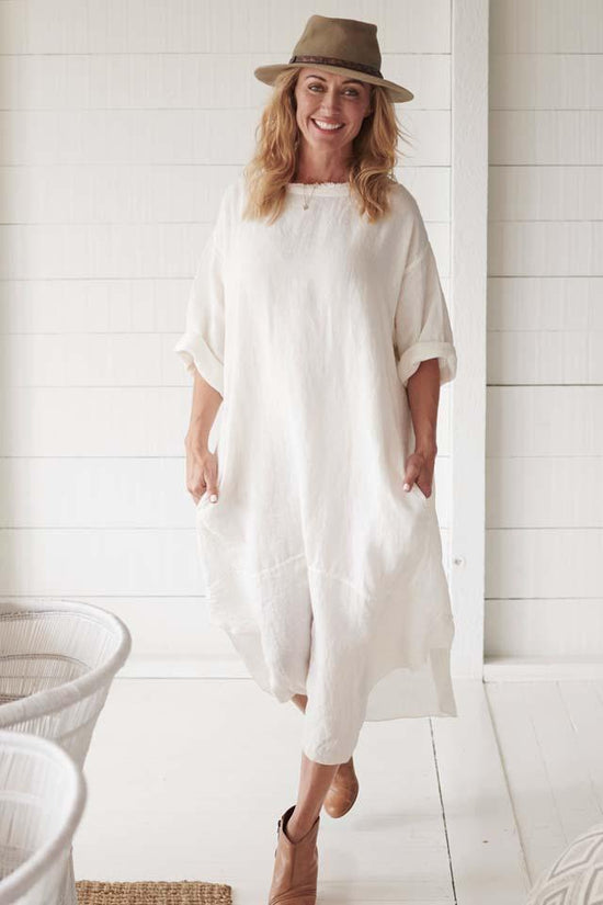 Eadie Malle Linen Dress - White