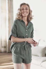 Linen Shorts - Khaki