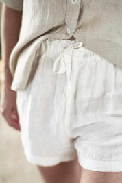 Linen Shorts - White