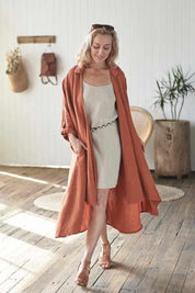 Linen Slip Dress - Natural