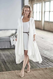 Linen Slip Dress - White