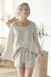 Linen Shorts - Natural