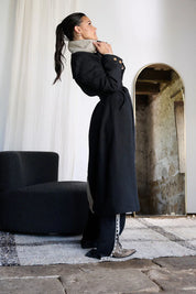 Linen Trench Coat - Black