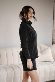 Catalina Zip Sweater - Black