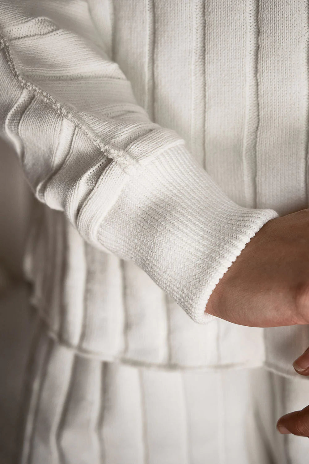 Catalina Zip Sweater - White