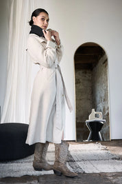 Linen Trench Coat - Natural
