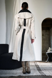 Linen Trench Coat - Natural