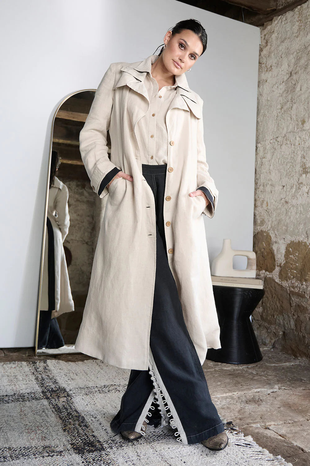 Linen 2025 trench coat