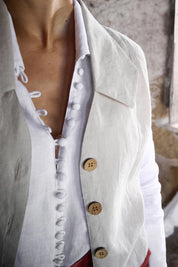 Muse Linen Vest - Natural