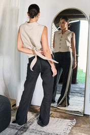 Muse Linen Vest - Natural