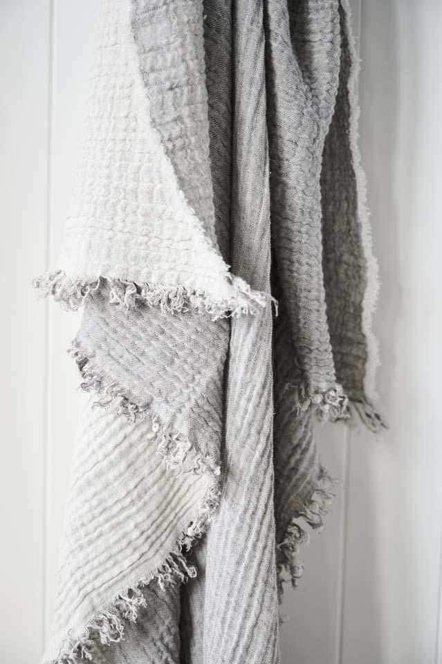 Sea Foam Throw - Slate/Natural