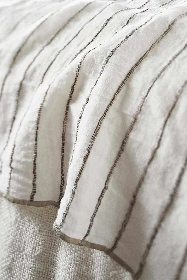 Rock Pool Linen Throw - White