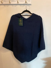 Possum/Merino Poncho - Berry