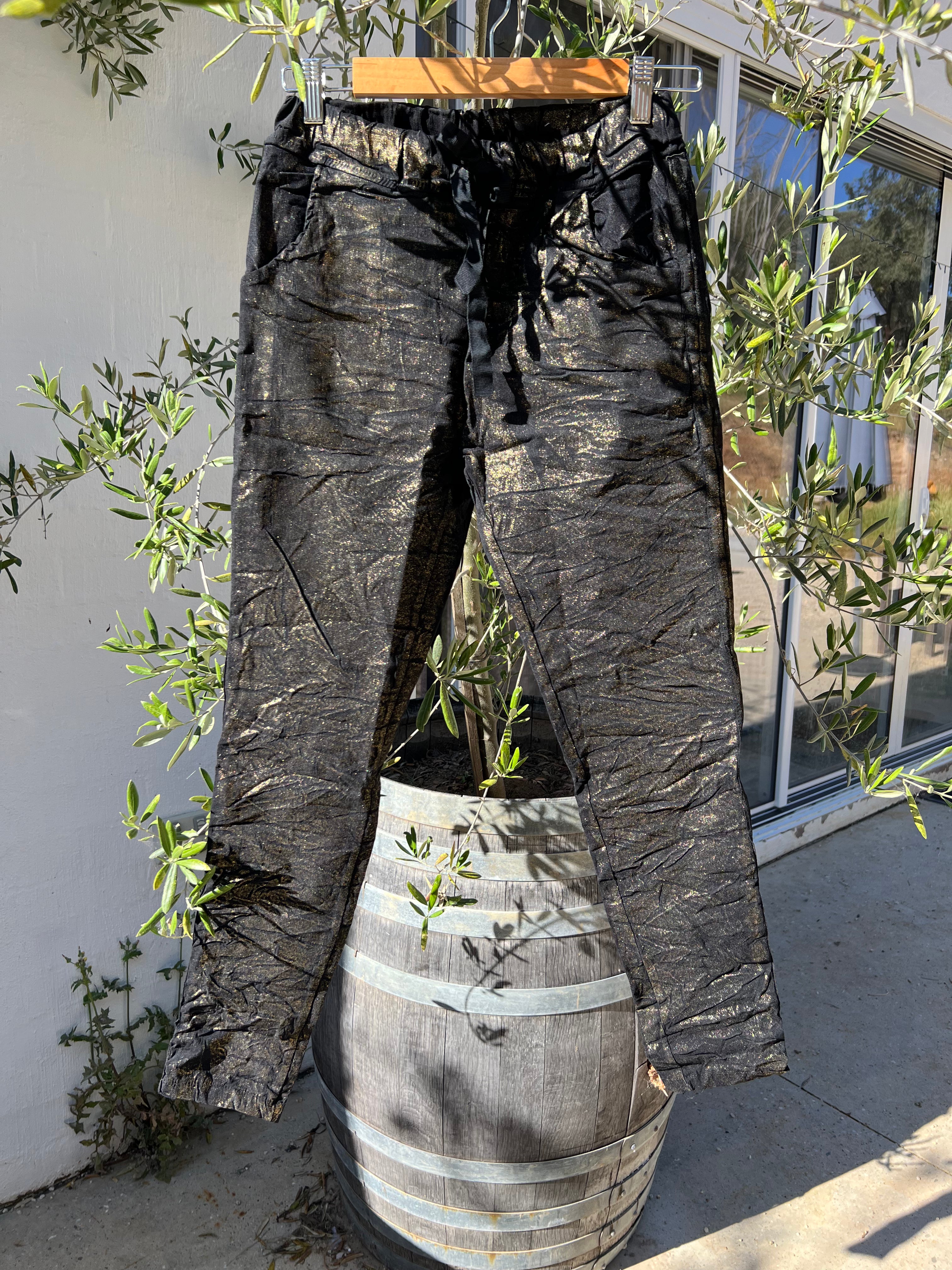 Shimmer Pants - Black