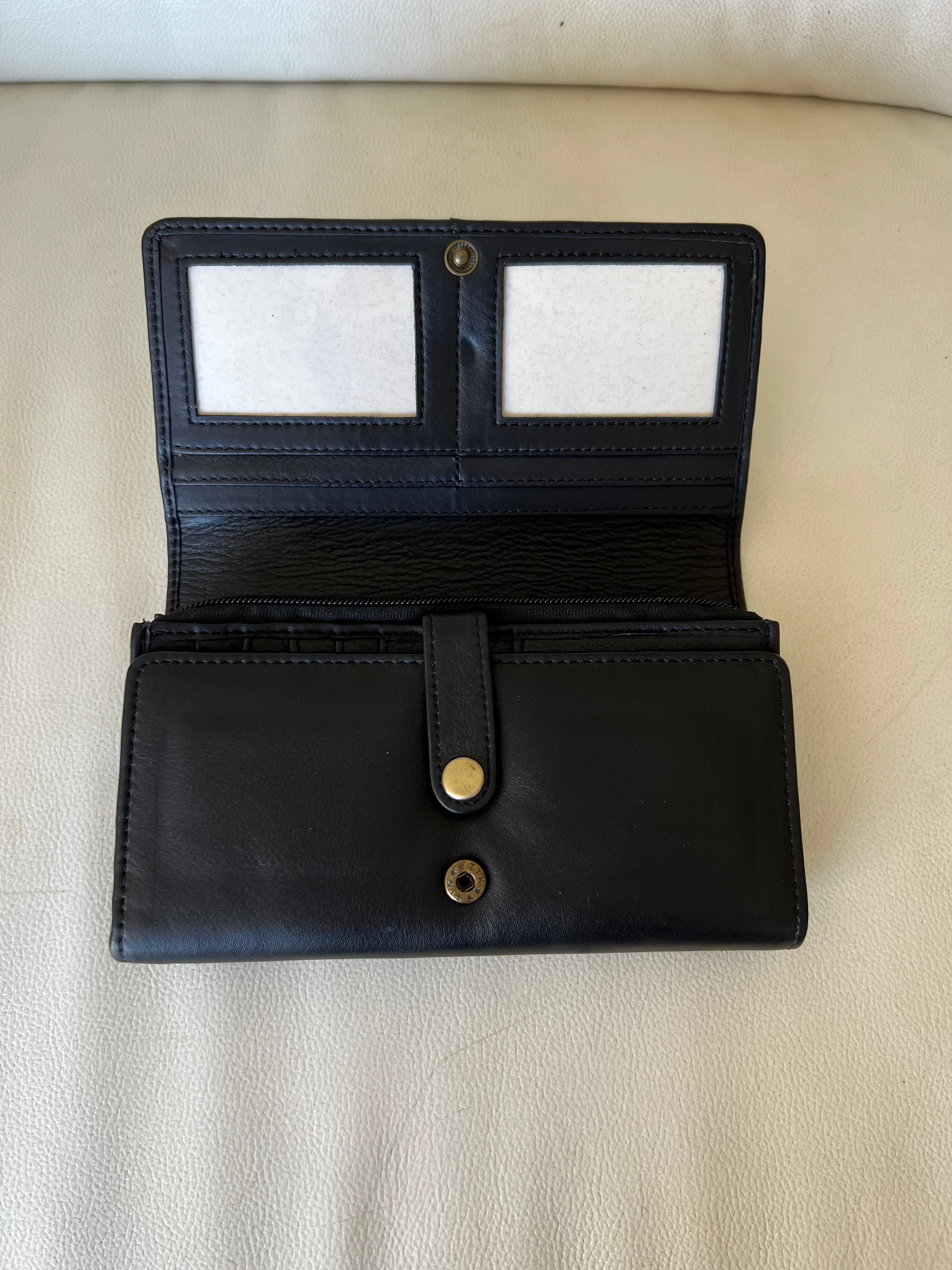 Cowhide Wallet New York Black