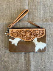 Cowhide Clutch Para - Tan