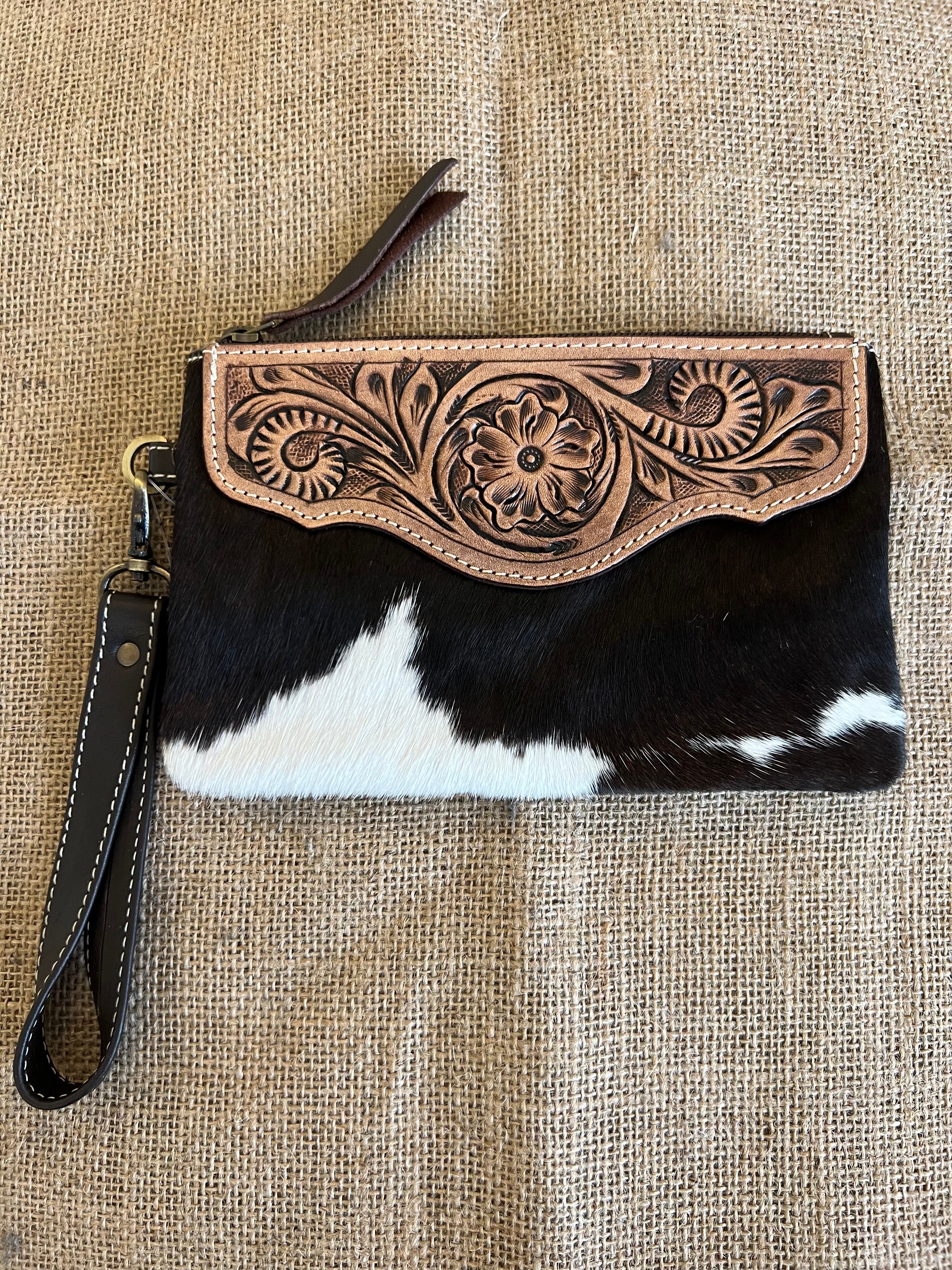 Cowhide Clutch Para - Brown