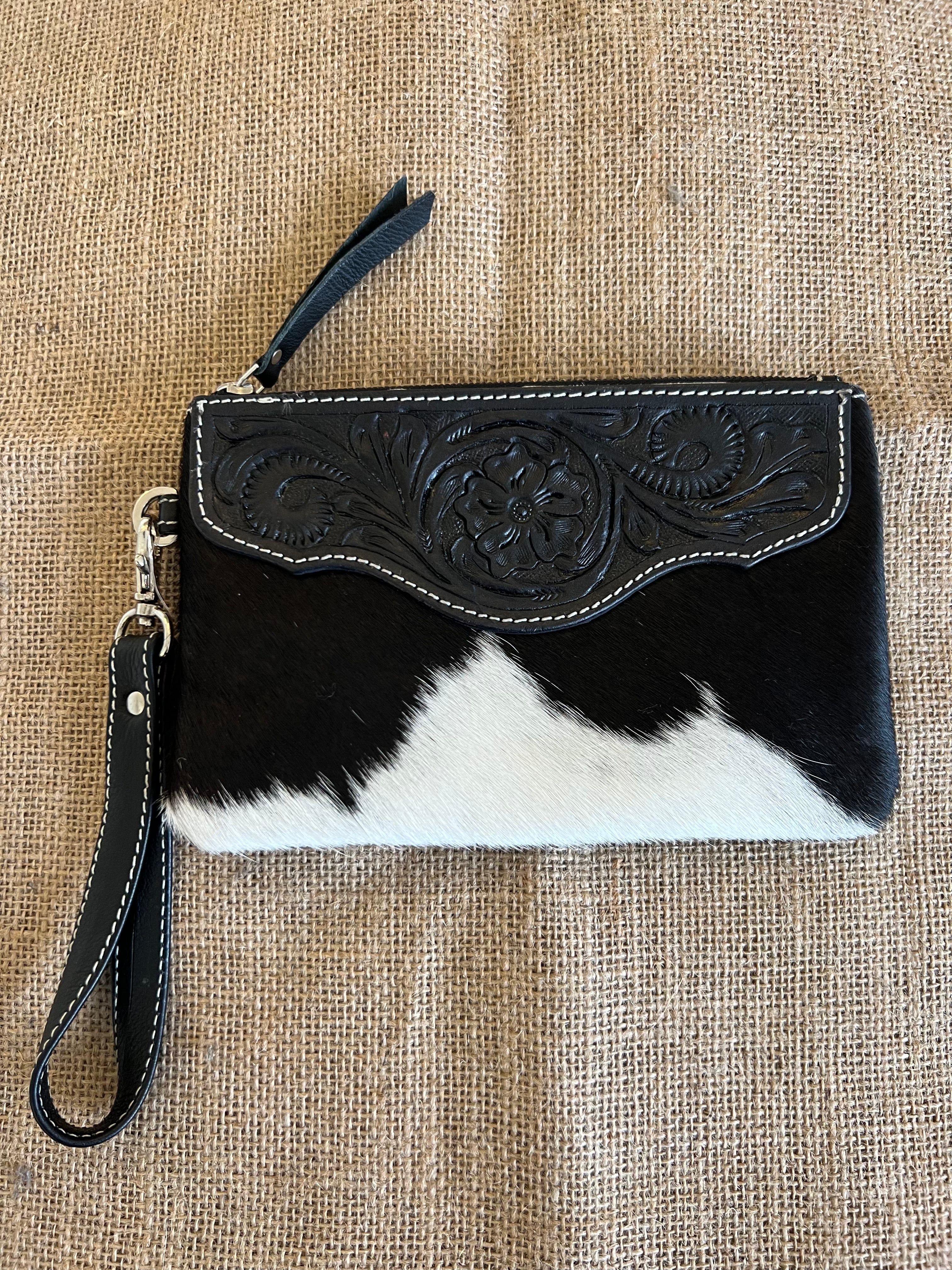 Cowhide Clutch Para - Black