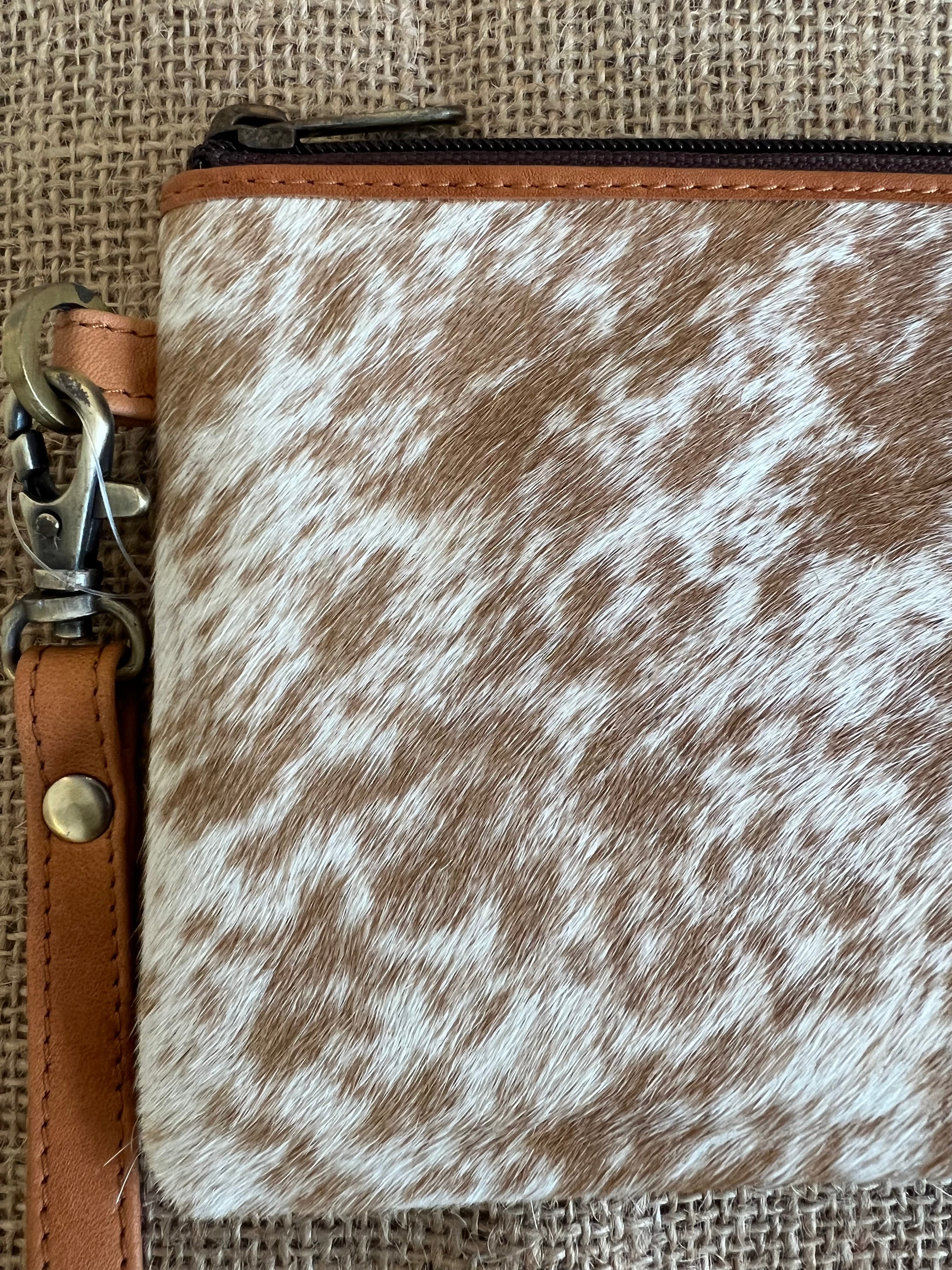 Cowhide Clutch Toronto - Tan 3