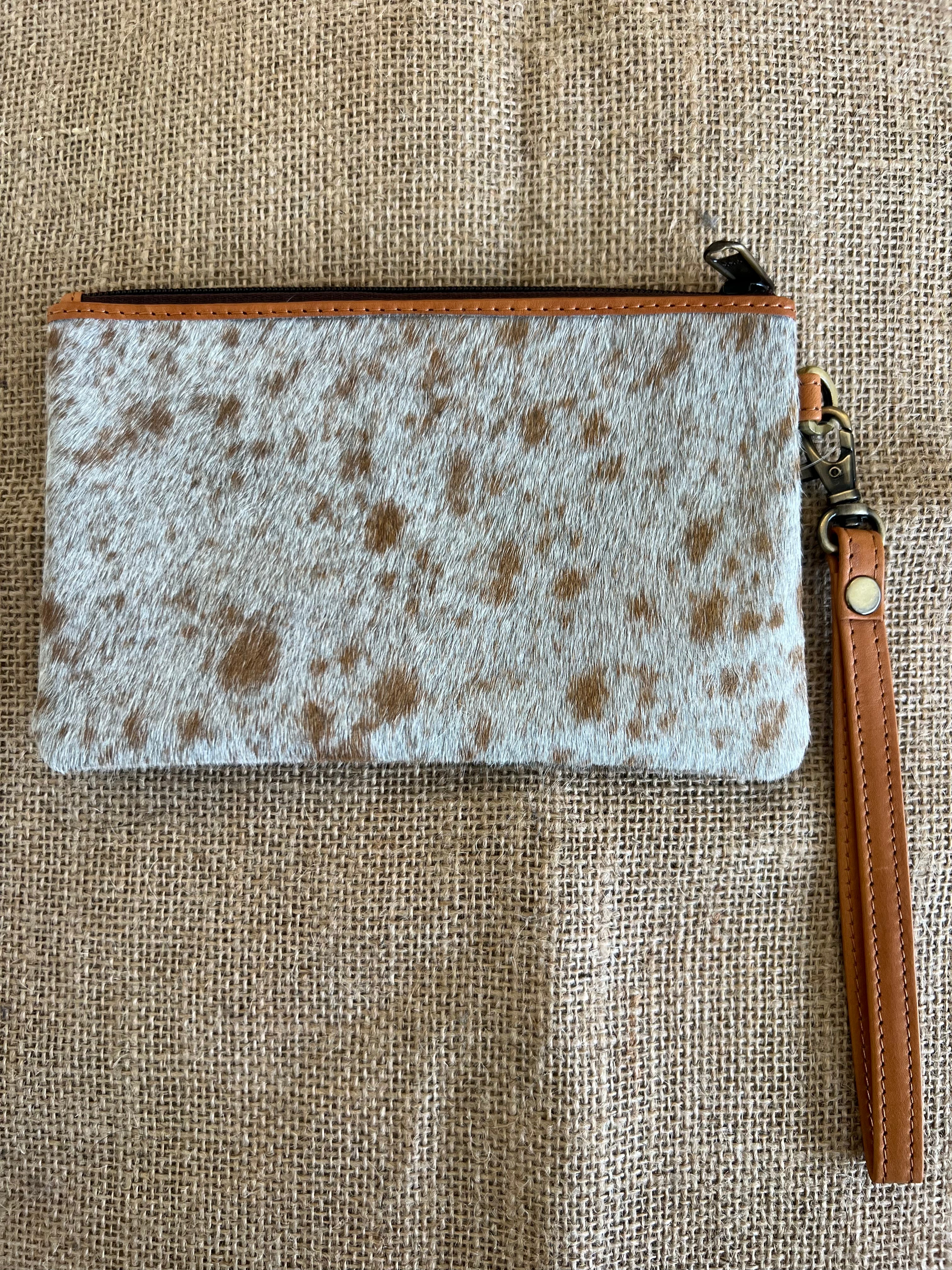 Cowhide Clutch Toronto - Tan 4