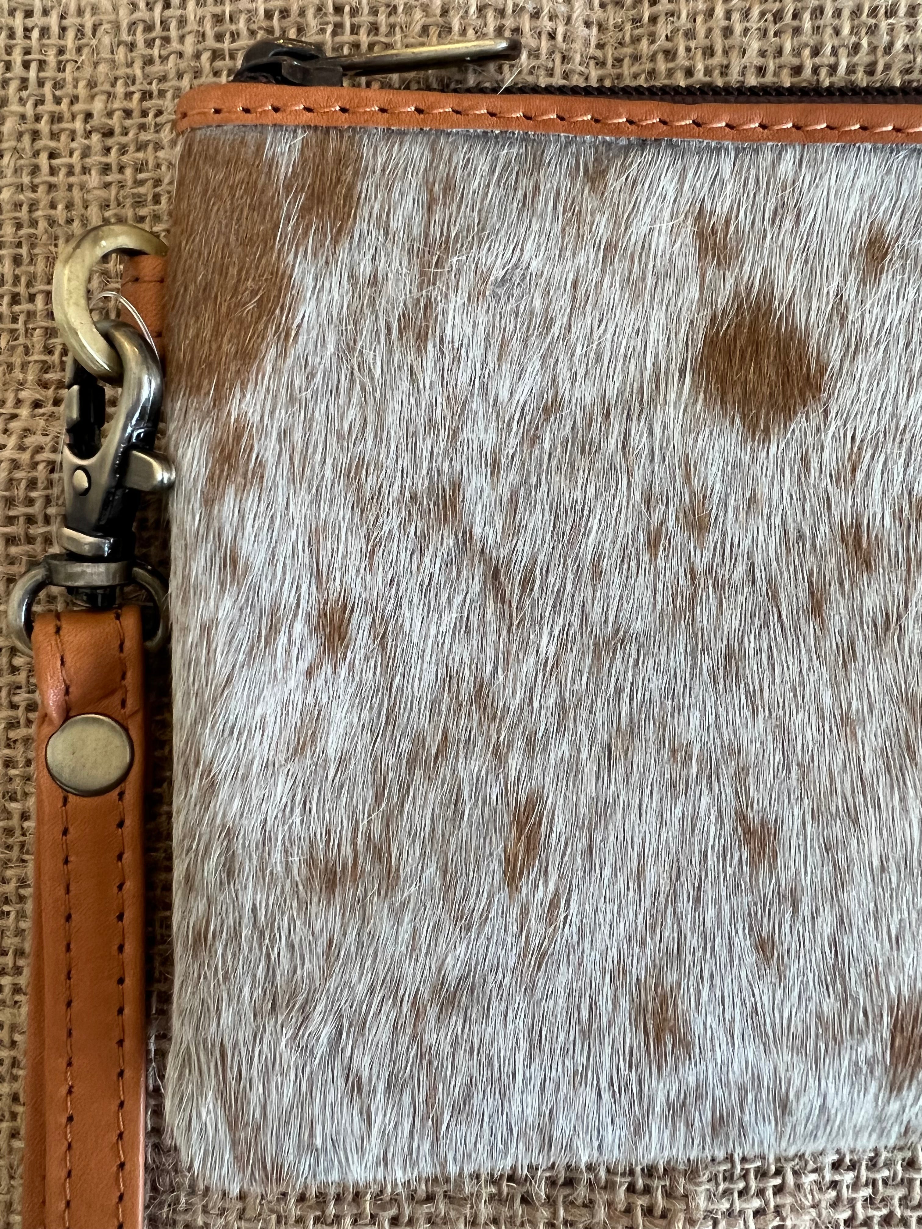 Cowhide Clutch Toronto - Tan 4