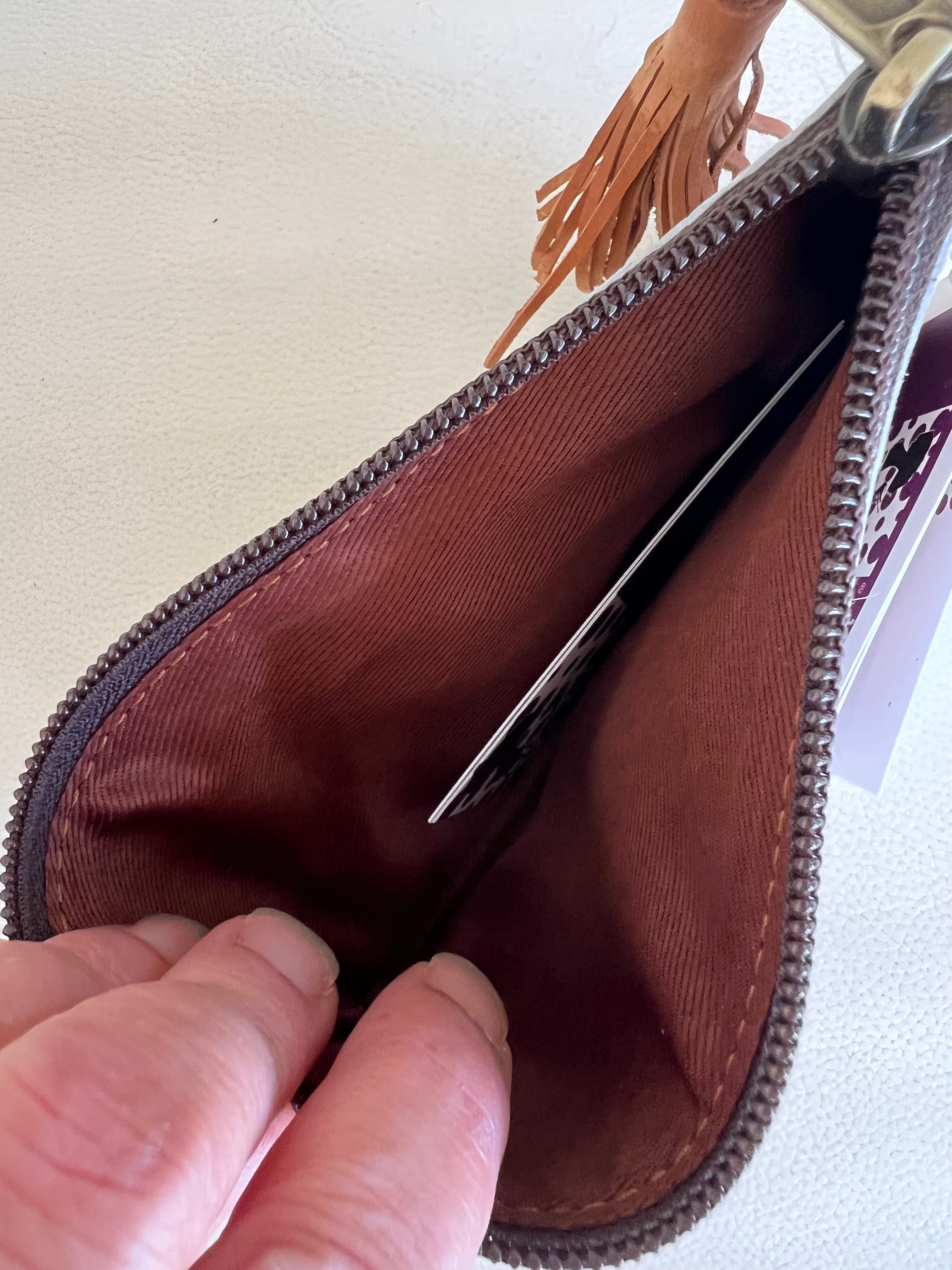 Cowhide Clutch York - Tan 3