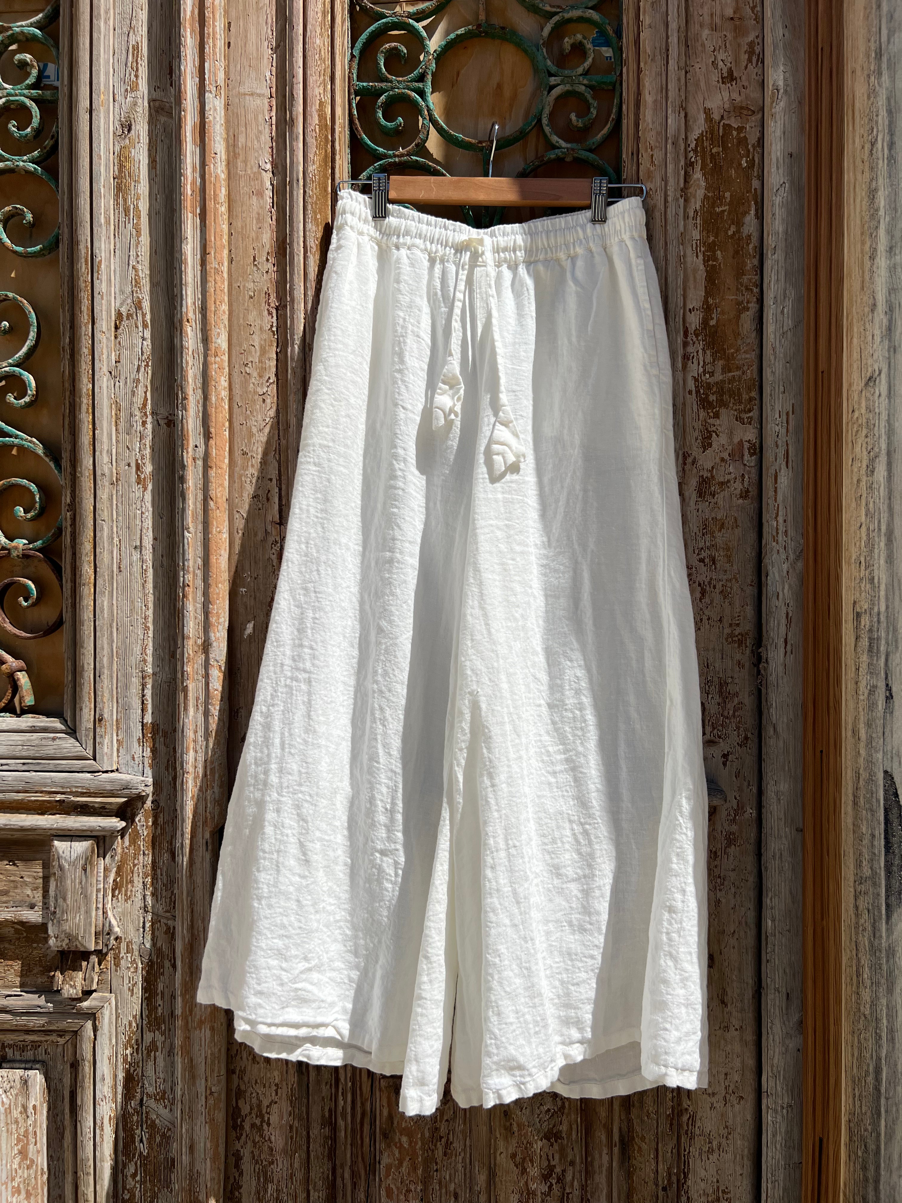 Alghero Pants - Ivory Linen