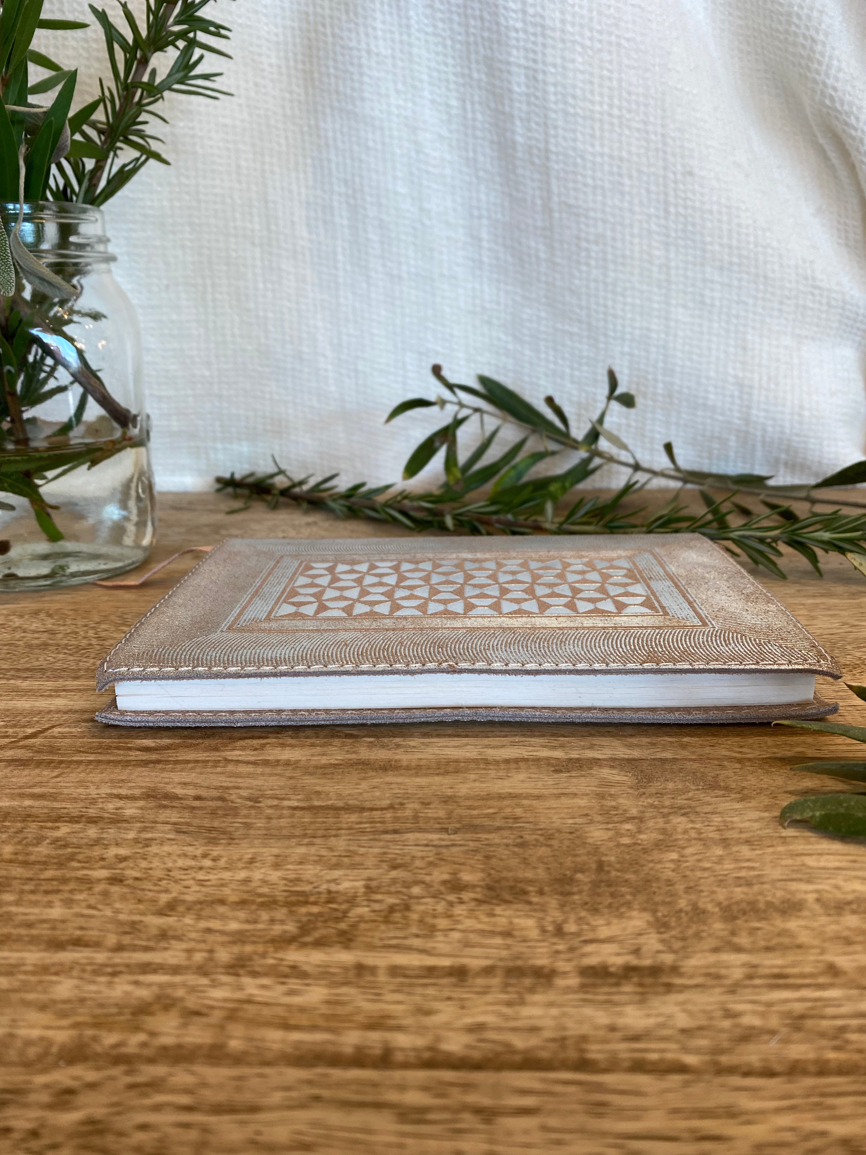 Art Deco Journal Peach/Silver