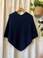 Possum/Merino Poncho - Berry