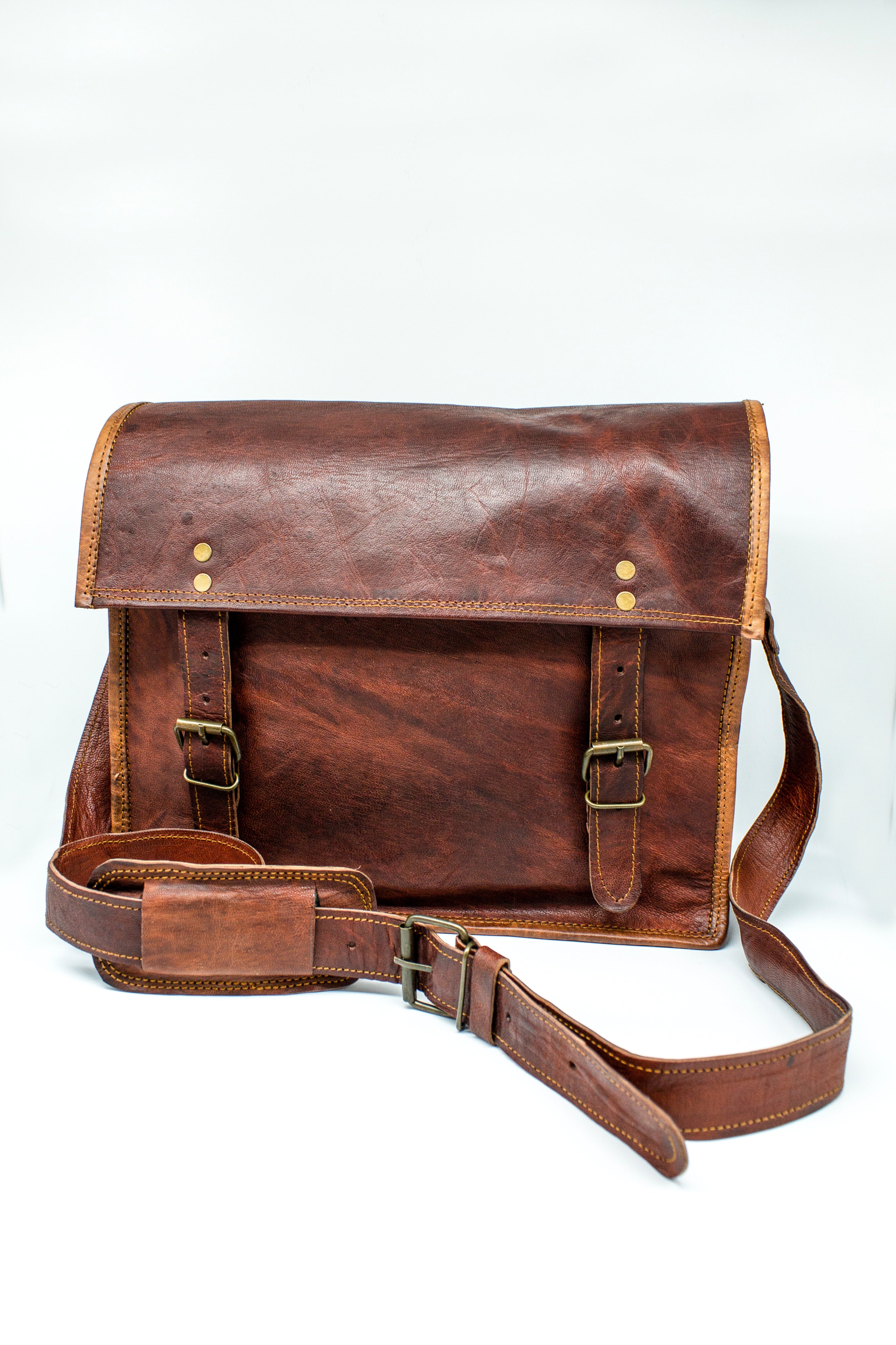 Goat Leather Satchel B15"