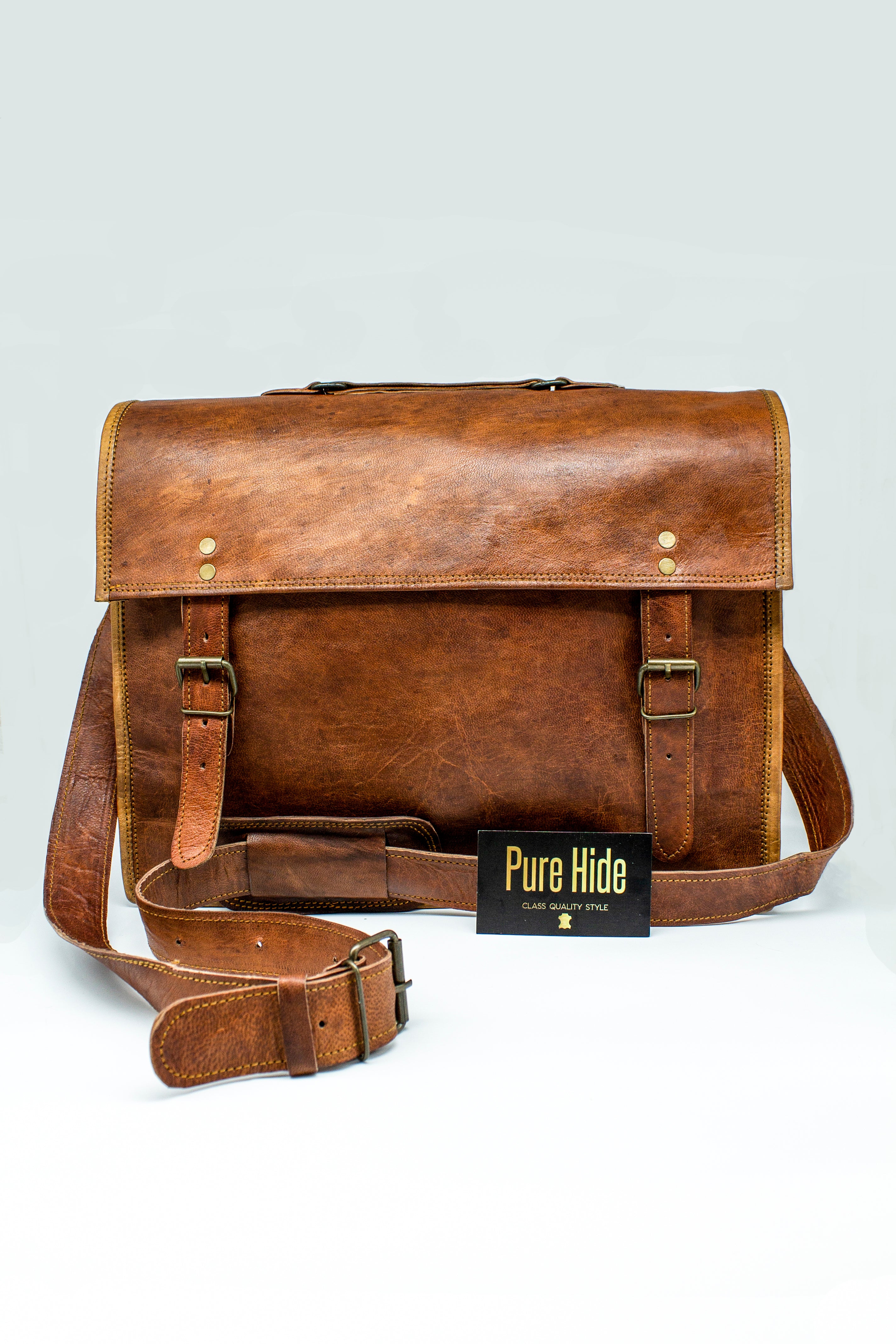 Goat Leather Satchel BH15"