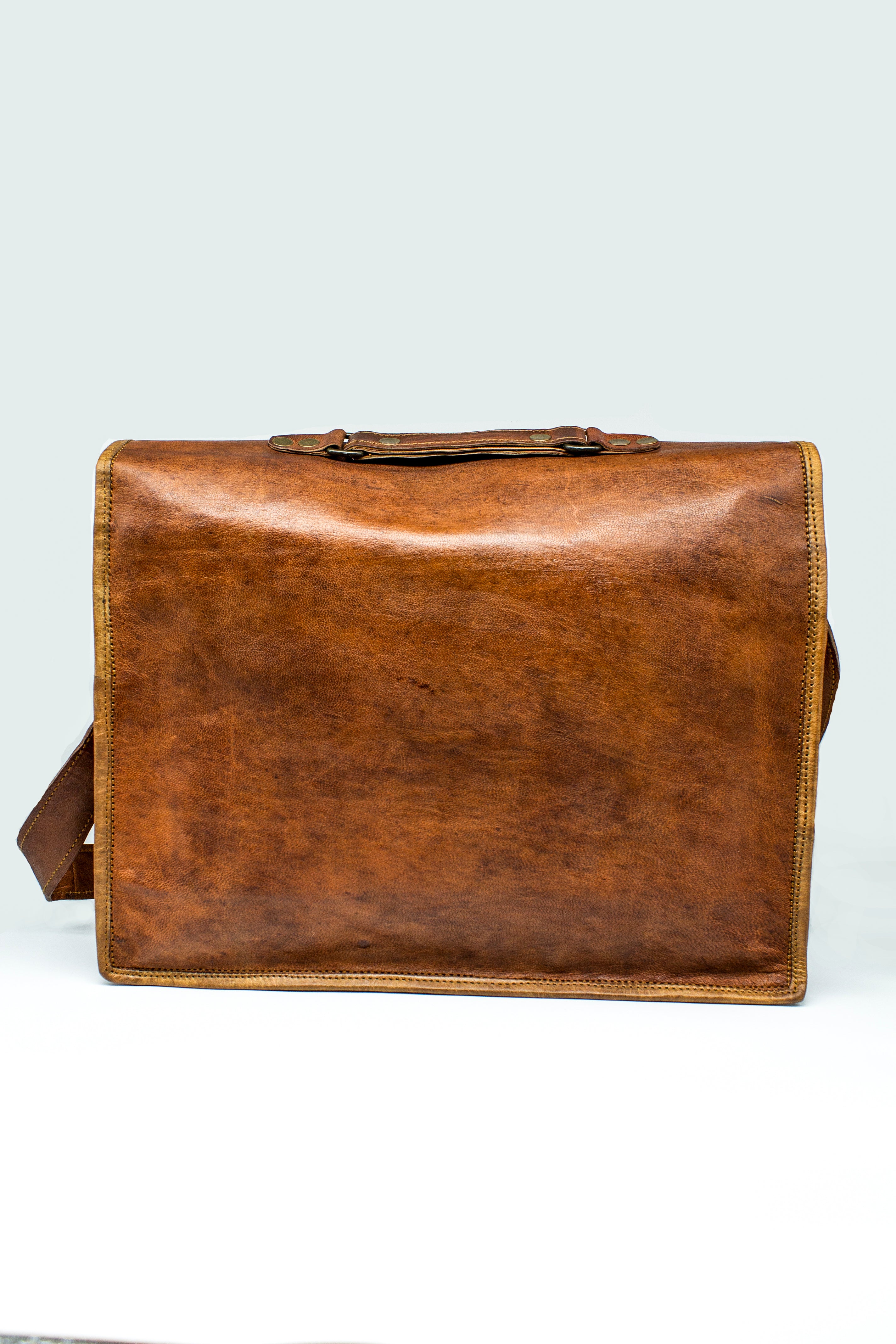 Goat Leather Satchel BH15"