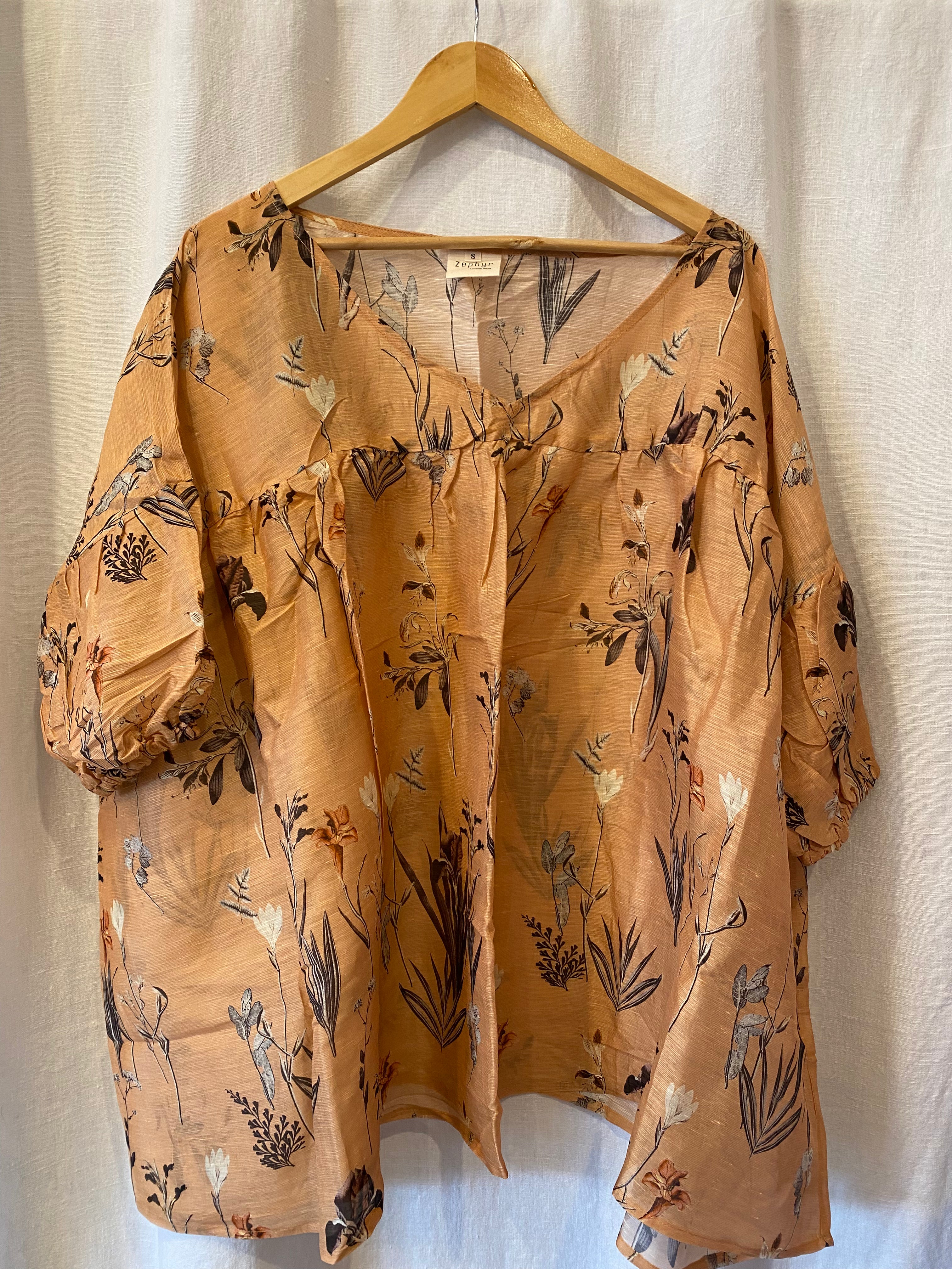 Mavis Shirt - Botanical Caramel