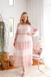 Solitaire Silk Dress - Pink