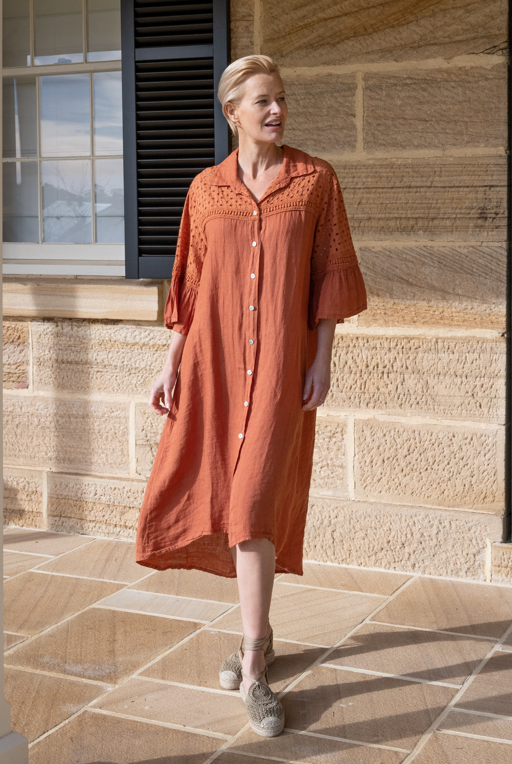 Nadia Dress - Rust