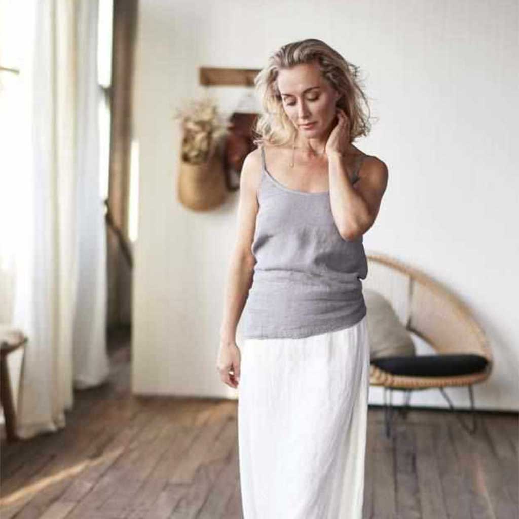 Linen Cami - Slate Grey