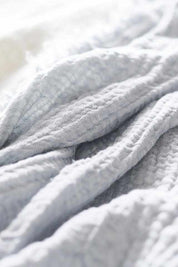 Sea Foam Throw - Soft Blue/White