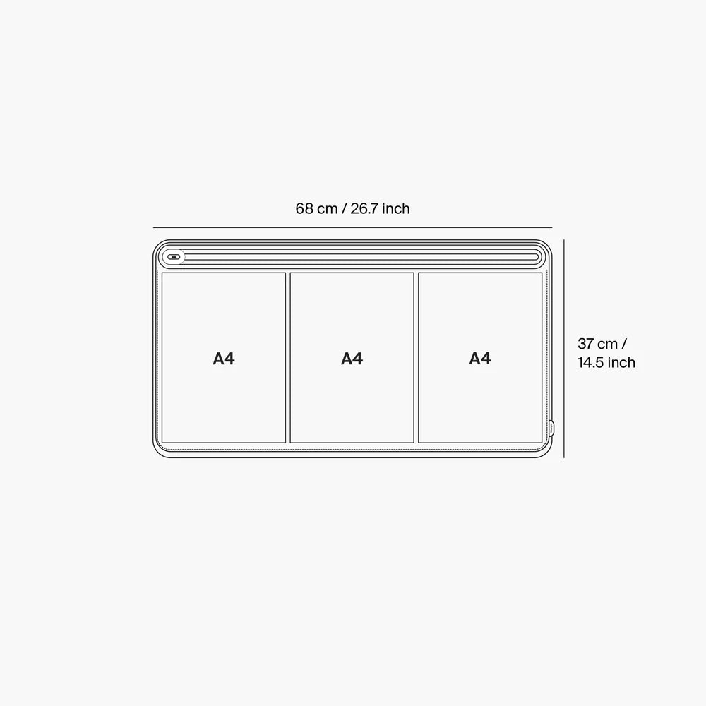 Desk Mat Organiser Medium - Black